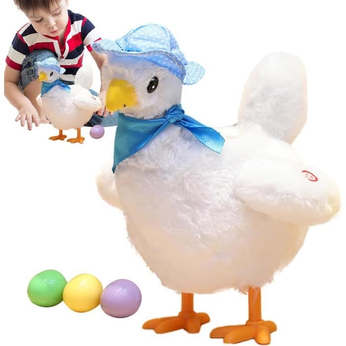 Jouet en peluche pour poule - Poule musicale - Sons réalistes - Couleurs vives - Développement enfant