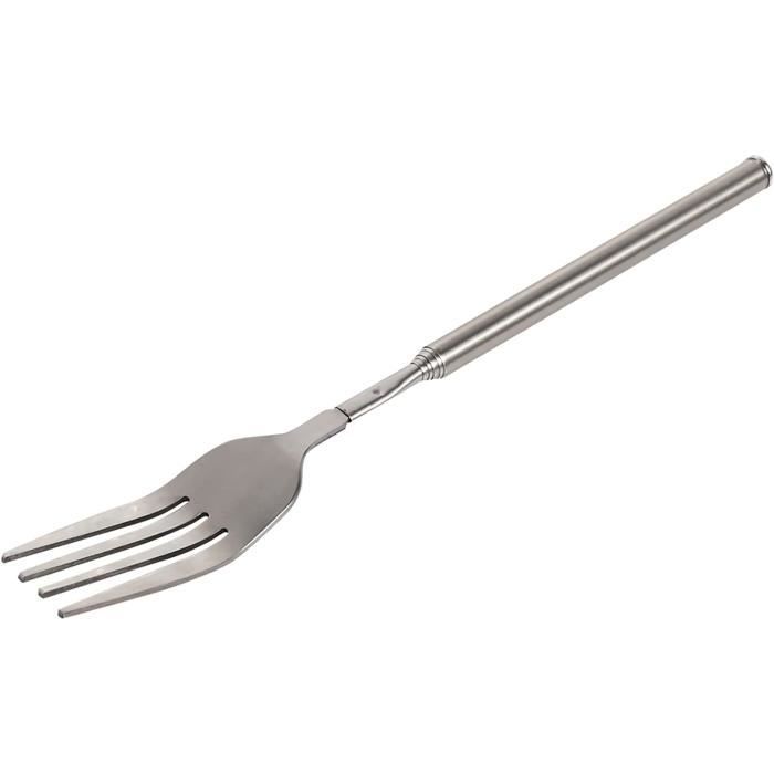 Fourchette Télescopique - 22-64 Cm - Acier Inoxydable - Manche Long Pour Grillades Et Desserts 1 Piece