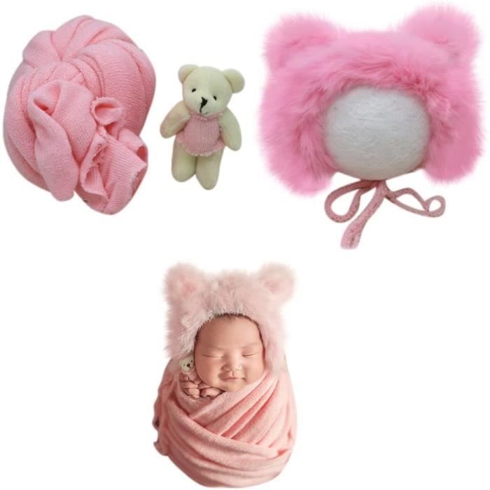 Accessoires de Photographie pour Nouveau-né, Chapeau Cerf en Crochet avec Body, Costume de Photo pour Bébé