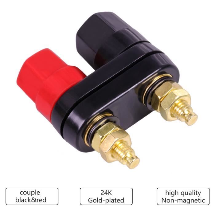 2x Haut Parleur Bornes Connecteur Banane Prise Amplificateur Électronique 