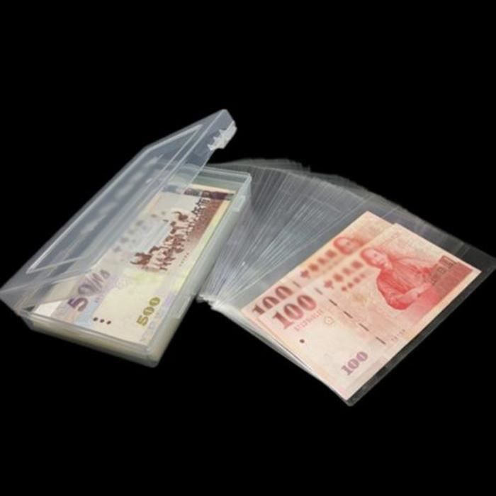 100 Pieces Papier Argent Album Monnaie Billets De Banque Cas Sacs