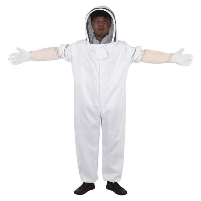 Apiculture professionnelle Gants de costume de protection apiculteur protéger l'équipement combinaison XXL