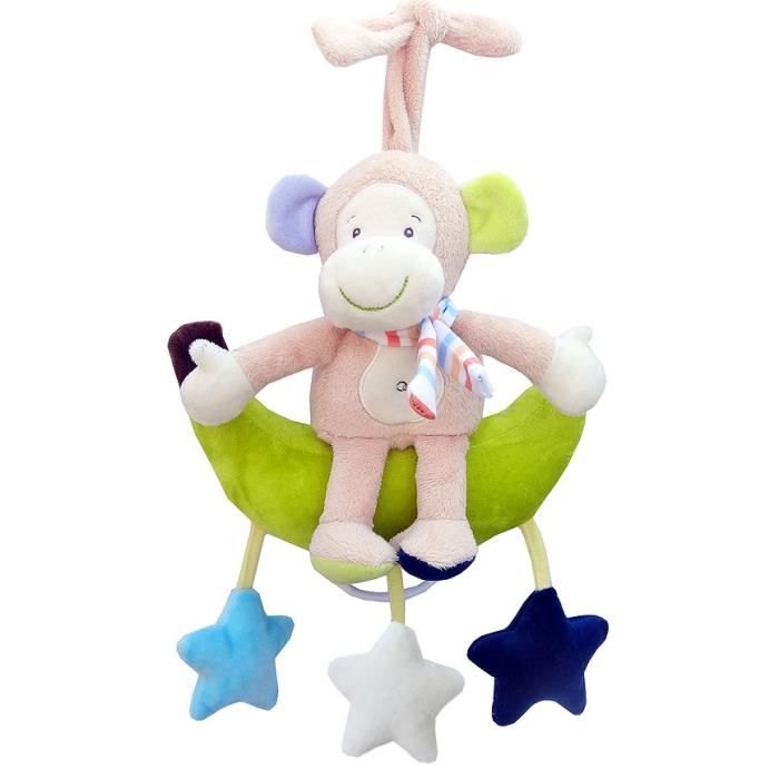 Semine B/éb/é Mignon Musique En Peluche Activit/é Poussette Poussette Doux Jouets Suspendus Forme D/Étoile De Lapin