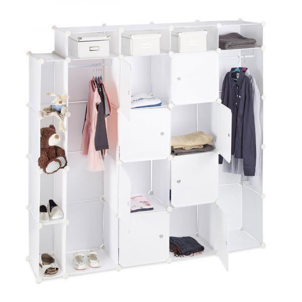 Penderie Garde Robe Modulable Multifonction Blanc Achat Vente