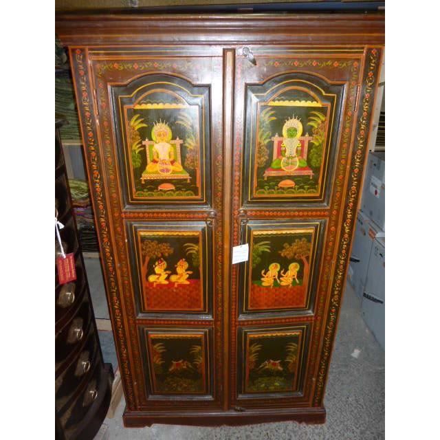 Armoire Peinte Verte Divinite Achat Vente Armoire De Chambre