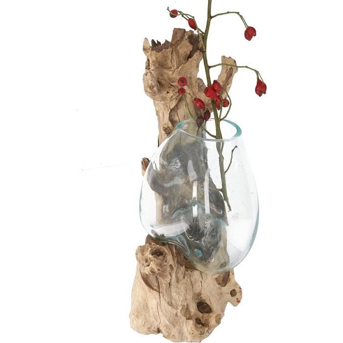 Vases en bois d'if en bois tourné - France