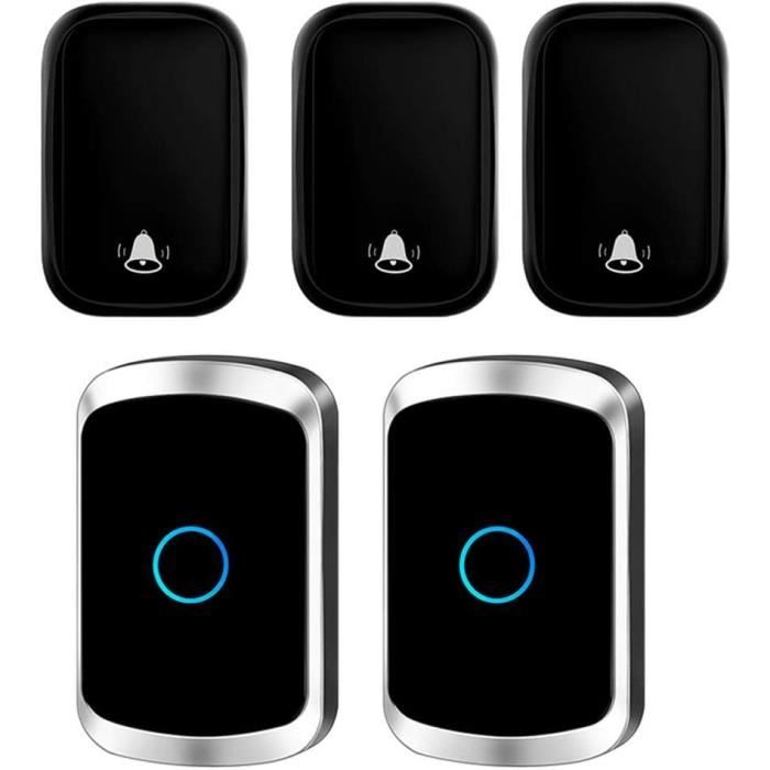 Sonnette sans Fil, 400M Sonnette de Porte IP55 Étanche Carillon Electronique, Kit de Carillon avec Récepteurs Enfichables pour la Maison | Leroy Merlin