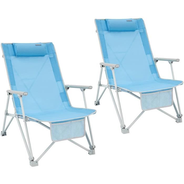 Chaise de plage pliable avec oreiller main image 0