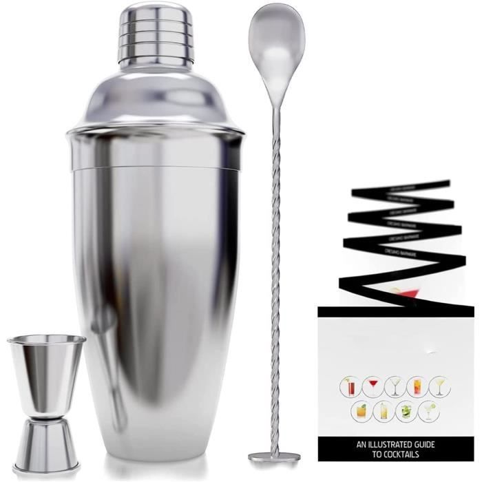 Shaker cocktail kit cocktail shaker set en acier inoxydable cocktail