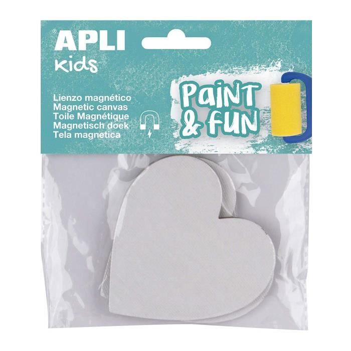 Apli kids 17473 Blister dune toile magnétique à peindre en forme de fleur 