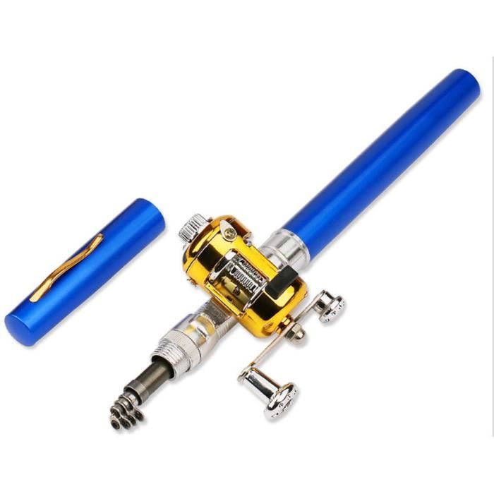 Canne à Pêche Télescopique Portable 1,7m - Format Stylo, Mini Pocket Rod