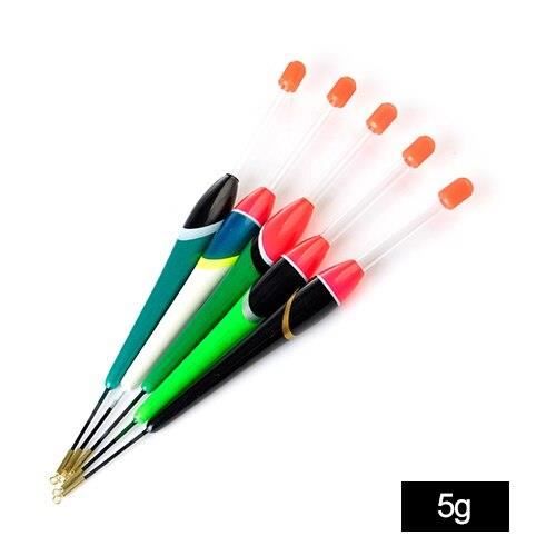 Lot De 5 Flotteurs De Pêche En Bois De Balsa - Poids 2g, 3g, 4g, 5g - Pour Ligne Fine, Pêche Au Coup