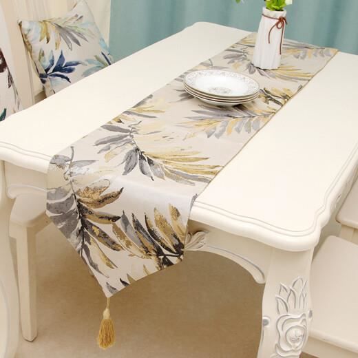 Chemin De Table WAITER TREE 35x180cm - Imperméable Anti-Taches - Polyester - Design Lin Moderne