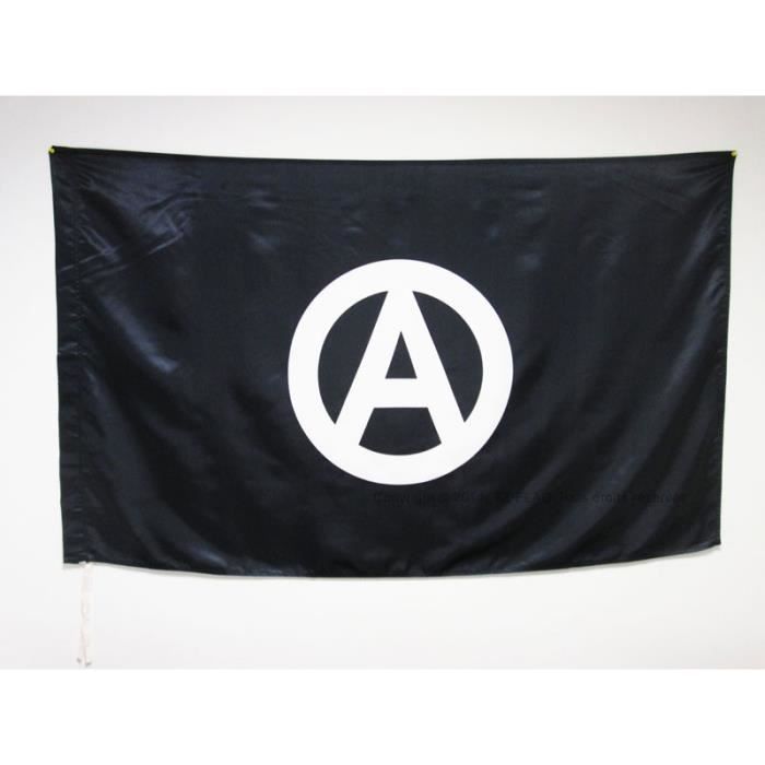 Drapeau Anarchie Noir Et Rouge AZ FLAG - 150x90 Cm, Polyester, œillets Métalliques, Pour Intérieur/extérieur