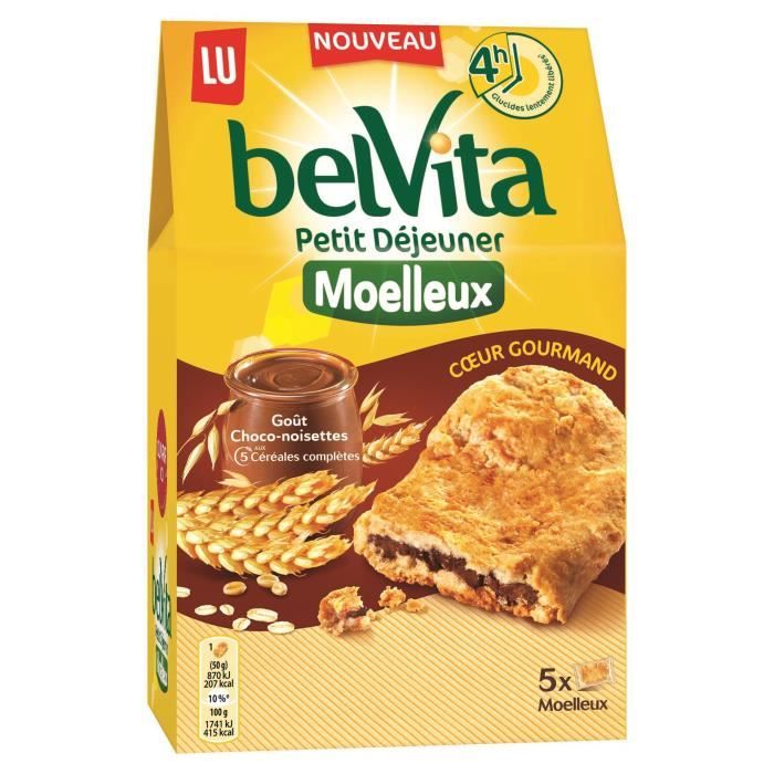 Biscuits Petit Dejeuner Chocolat Noisette 5 X 25 G Belvita Cdiscount Au Quotidien