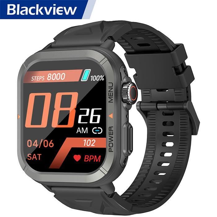 Montre Connectée - Blackview - W30 - Étanche 10m - 100 Modes dEntraînement - Appels Vocaux Bluetooth