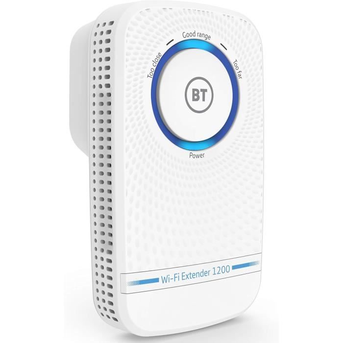Répéteur réseau - BT - 80462 - Wi-Fi double bande - 1200 Mbps - Blanc ...