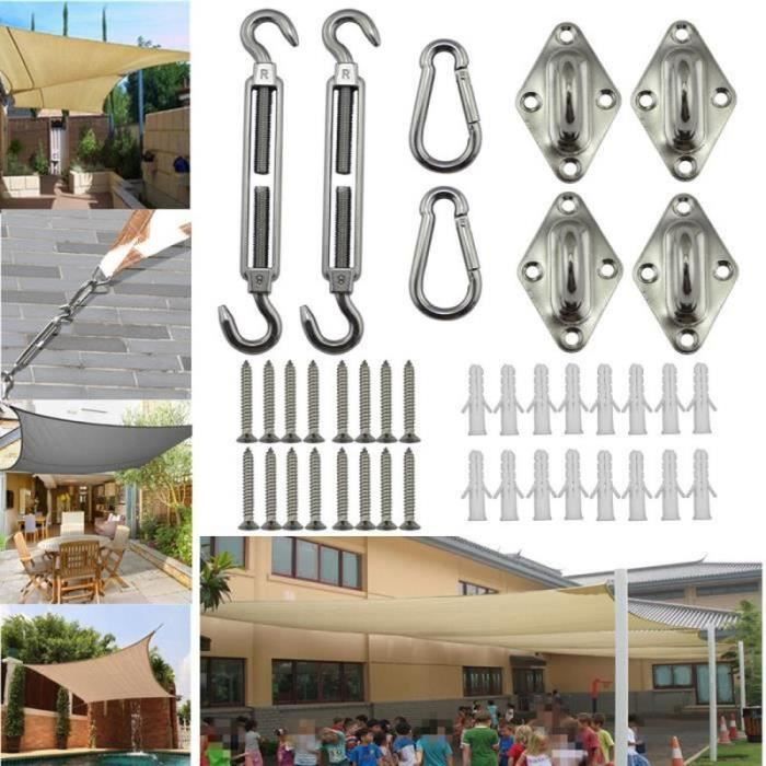 12 Ressorts De Tension Ultra-solides Pour Voiles D'ombrage, Tentes Et Parasols – Kit Complet De Fixation Pour Le Camping Et L'extérieur