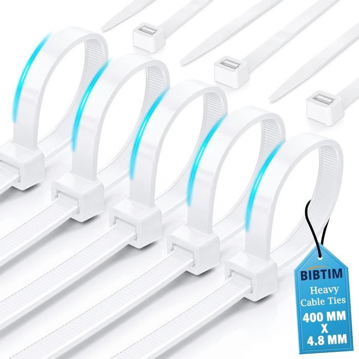 100 Attaches-câbles En Nylon Power Star - Blanc Ou Noir, Largeurs 2,5/3,6/4,8/7,6 Mm, Longueurs Variées, Pour Intérieur/extérieur