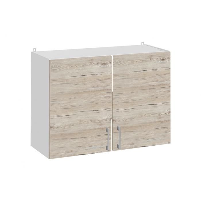 Meuble haut de cuisine Eco noyer Blanchi 2 portes L 80 cm - Cuisineandcie Meuble haut de cuisine Eco noyer Blanchi 2 portes L 80 cm - Cuisineandcie