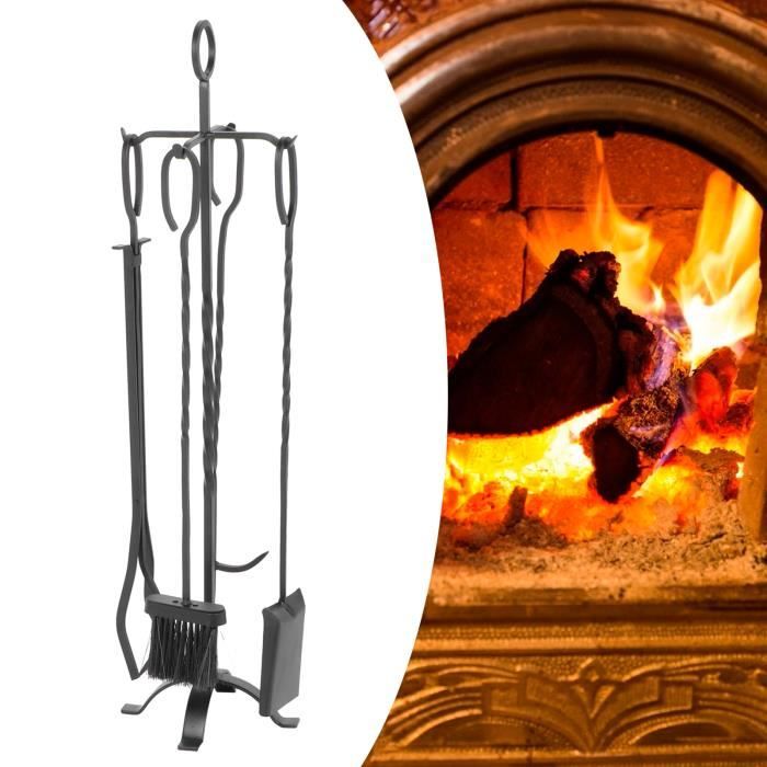 Pelle à Cendres De Cheminée 10,2 Cm – Outil Robuste Et Polyvalent En Métal Noir
