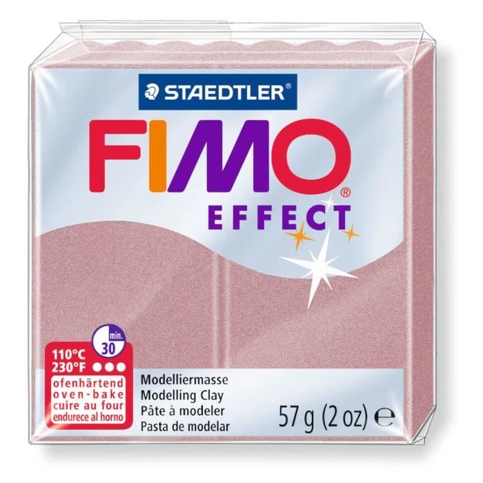Pâte Fimo 57 g Effect - Rose perle (nacré) - 8020.207 - Fimo
