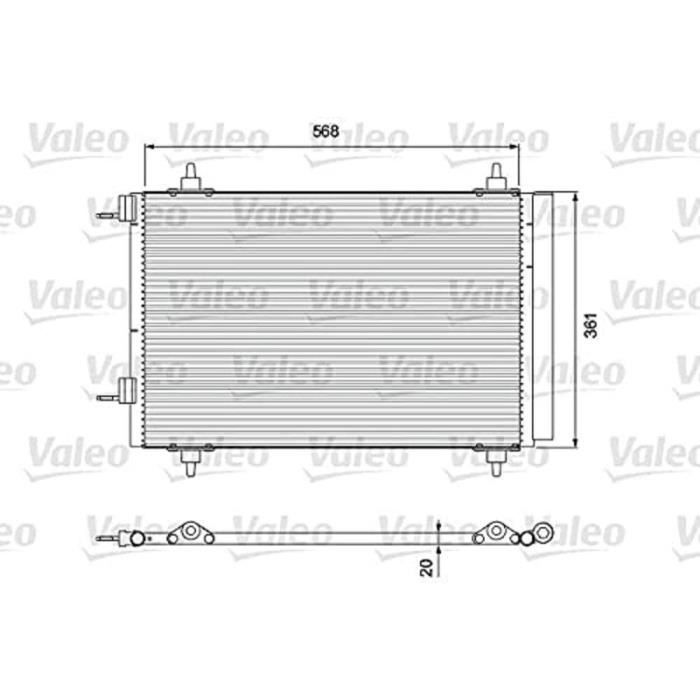 Condenseur de climatisation - VALEO - 818171 - COND PSA C4 DS4 DS5 308 3008 5008