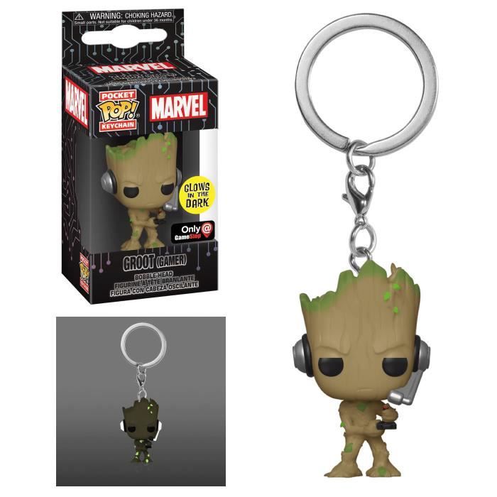 Pocket pop keychain Groot gamer exclusive glows in the dark Cdiscount Jeux Jouets