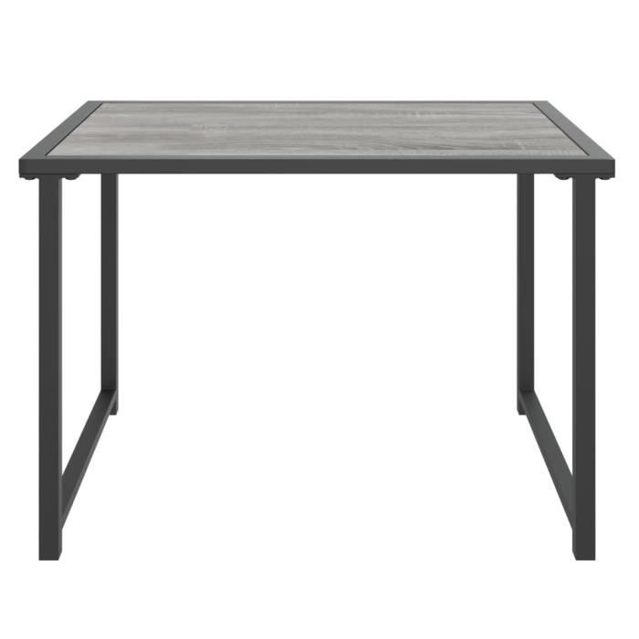 Fydun Table de jardin anthracite 55x40x37 cm acier FD017