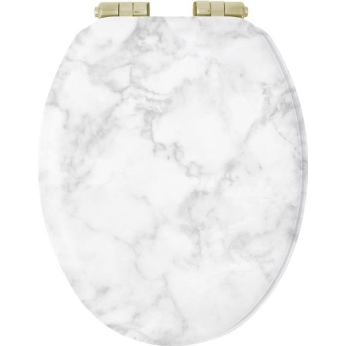 abattant wc marbre blanc bois - massa 711571 - gelco