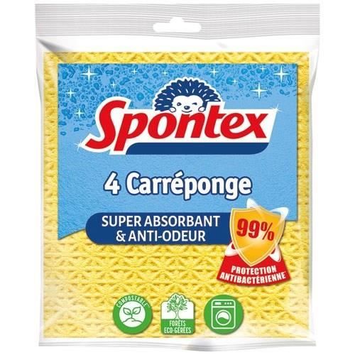 GENERIQUE Carre eponge anti bacteries les 4 SPONTEX