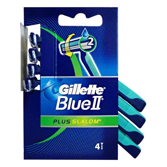 GILLETTE Blue ii slalom plus r&g X 4 pz. - Lame e rasoi - Cdiscount Au ...