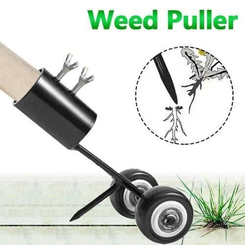 Désherbeur Manuel Multifonction – Petit Râteau à Mauvaises Herbes Avec Manche En Bois – Outil De Jardinage Portable 31,5 Cm