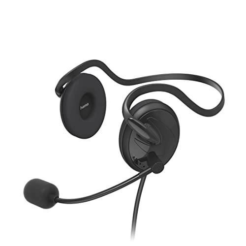 Hama NHS-P100 V2 Casque Avec fil Minerve Bureau/Centre d'appels Noir