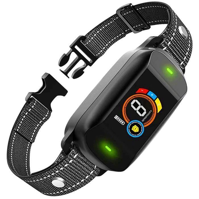 Collier Anti Aboiement Automatique Rechargeable pour Chien - HAUTSTORE - 4 Modes & 5 Sensibilités - IP67 étanche