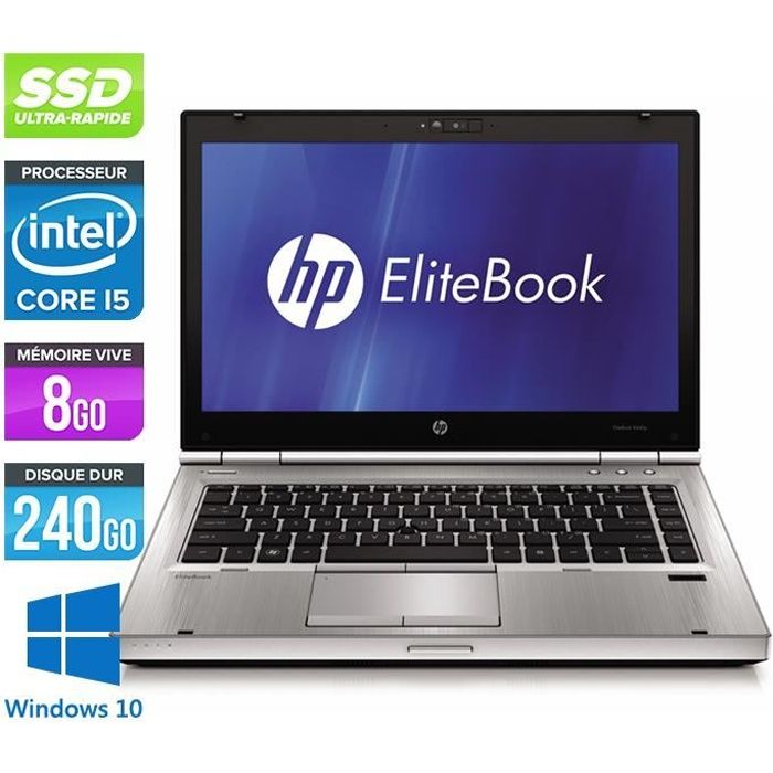 Ordinateurs portables HP 8470P -Core i5-3210 -8Go -240Go SSD -Windows 10 - Hewlett packard