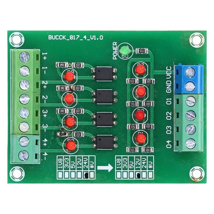Module Isolation Optocoupleur 8 Canaux MEROURII - Convertisseur Signal NPN/PNP DC 12V-24V | Pour PLC