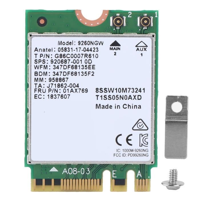Carte WiFi+Bluetooth BCM94360CD Pour IMac - 802.11ac, Bluetooth 4.0, Compatible A1418/A1419 - 2