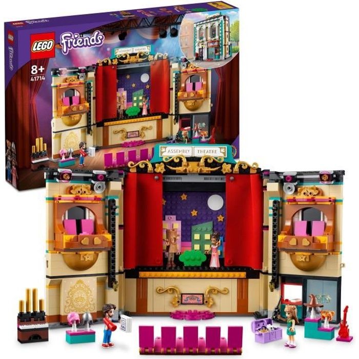 LEGO 41714 Friends L'École de Théâtre d'Andréa, Jouet Éducatif, avec  Accessoires pour Mini-poupées, Filles et Garçons Dès 8 Ans - Cdiscount Jeux  - Jouets