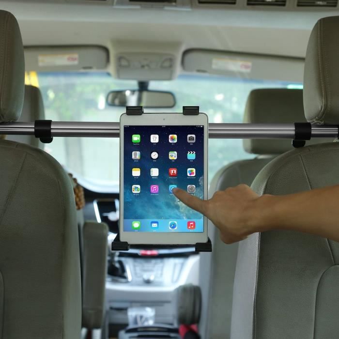 extensible de 4,6 pouces à 10,6 pouces tablette mobile Support dordinateur tablette de voiture support dappui-tête de siège arrière de voiture rotatif à 360 °