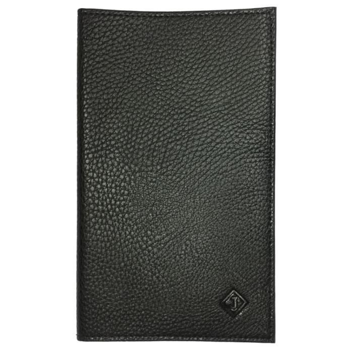 Noir LOLUNA® Porte chéquier long pliant talon gauche avec carte bancaire compact en cuir disponible dans plusieur couleur disponible 