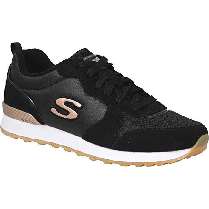 Baskets basses Skechers OG 85 Femme Noir SKECHERS Lacets Plat Textile Noir Cdiscount Chaussures