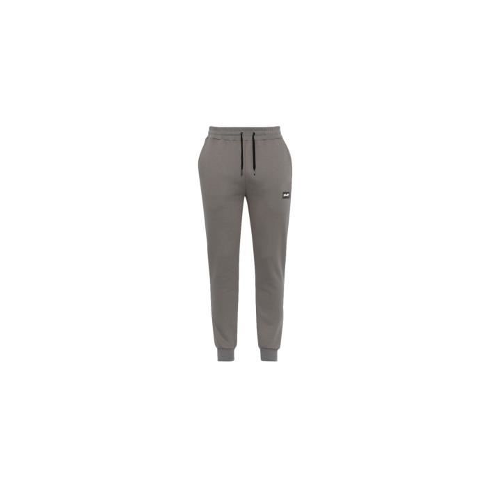 Pantalon de survêtement Schott MOLETON POCHE - Blanc/Anthracite - Homme