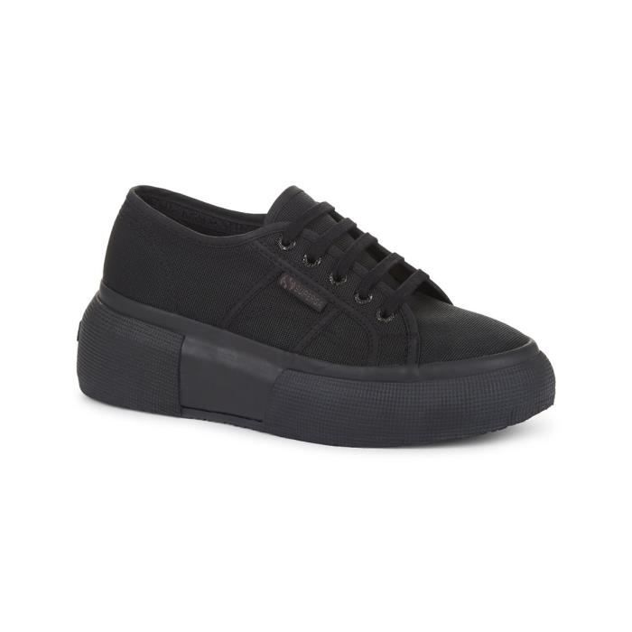 Superga noir plateforme outlet