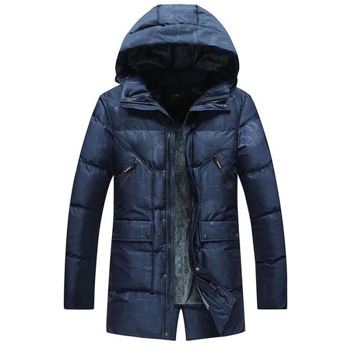 Mi Manteau Homme Chaud Doublee Longue Polaire Hiver À Tres cL543ARjq
