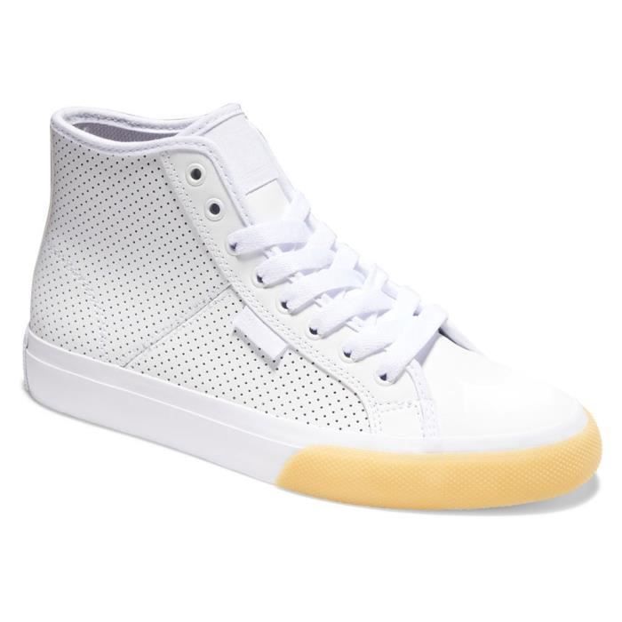 DC Shoes Chaussures Montantes - DC SHOES - Manual Hi - Cuir - Femme - EU 43 - Blanc