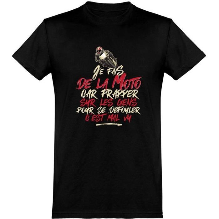 T-shirt Humour Moto Pour Homme - Cadeau Drôle Pour Motard, Vintage Et Décontracté - 3