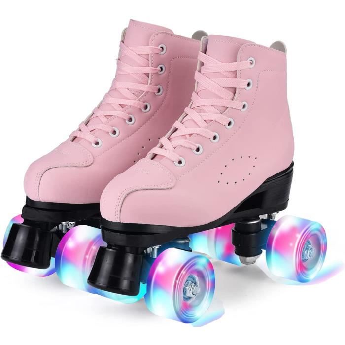 Patins à roulettes 4 Roues, LED Rollers parallèles avec Roues