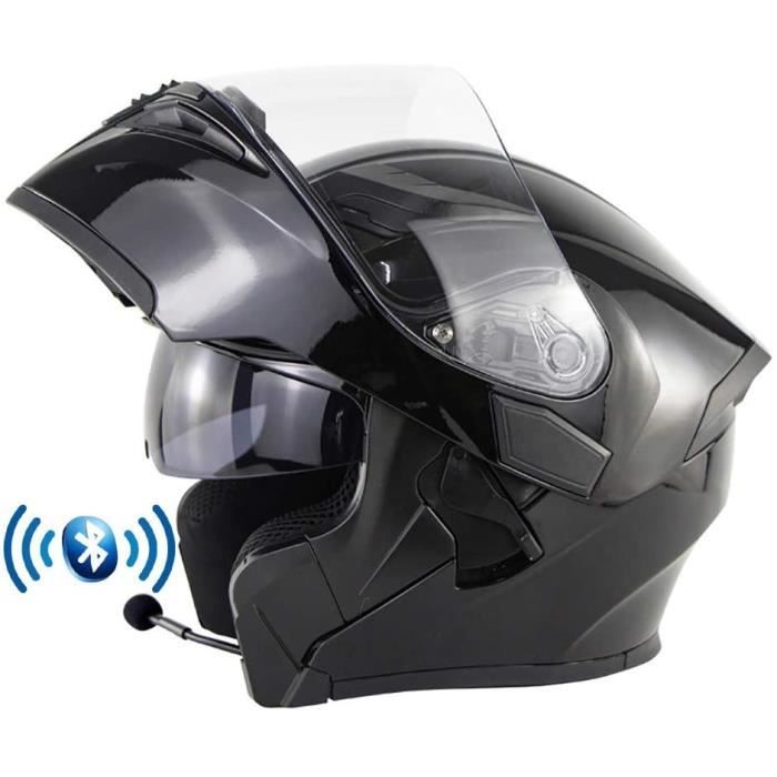 Casque Moto Intégral Bluetooth DYOYO - Visière Double Anti-Buée, Homologué ECE, Tailles S à XXL (55-64cm) - Inclut Gants Et Masque