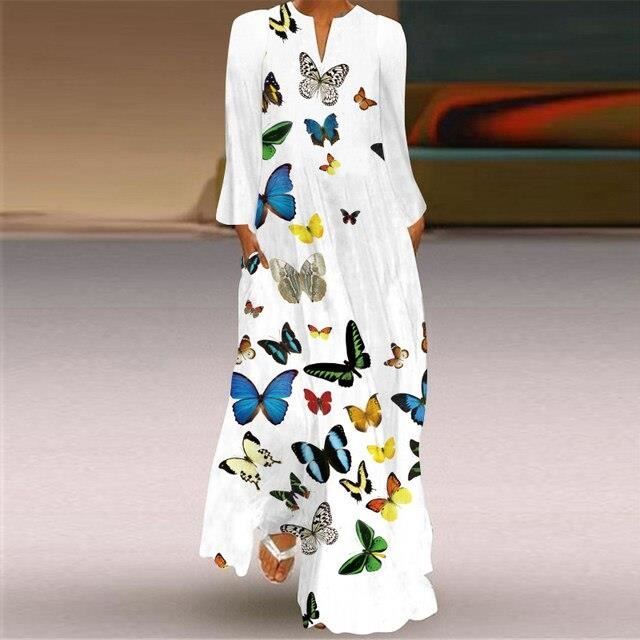 Robe blanche imprimée store